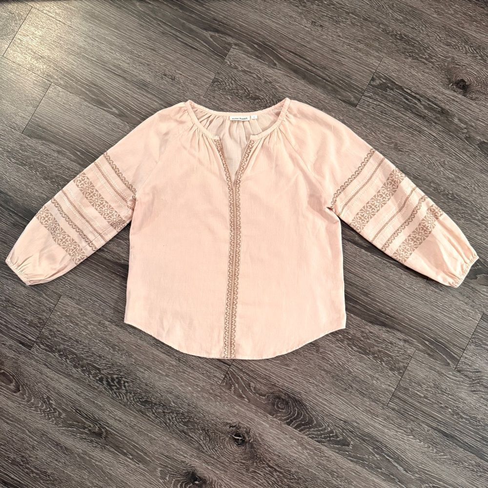 Roller Rabbit Malm CrossโStitch Embroidered Blouse
